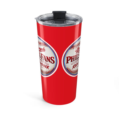 20oz DPF Red October Baseball Tumbler – Insulated Travel Cup for Fans