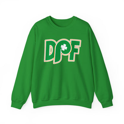 DPF Shamrock Crewneck Sweatshirt — St. Patrick’s Day Green Logo Pullover