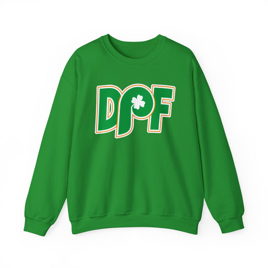 DPF Shamrock Crewneck Sweatshirt — St. Patrick’s Day Green Logo Pullover