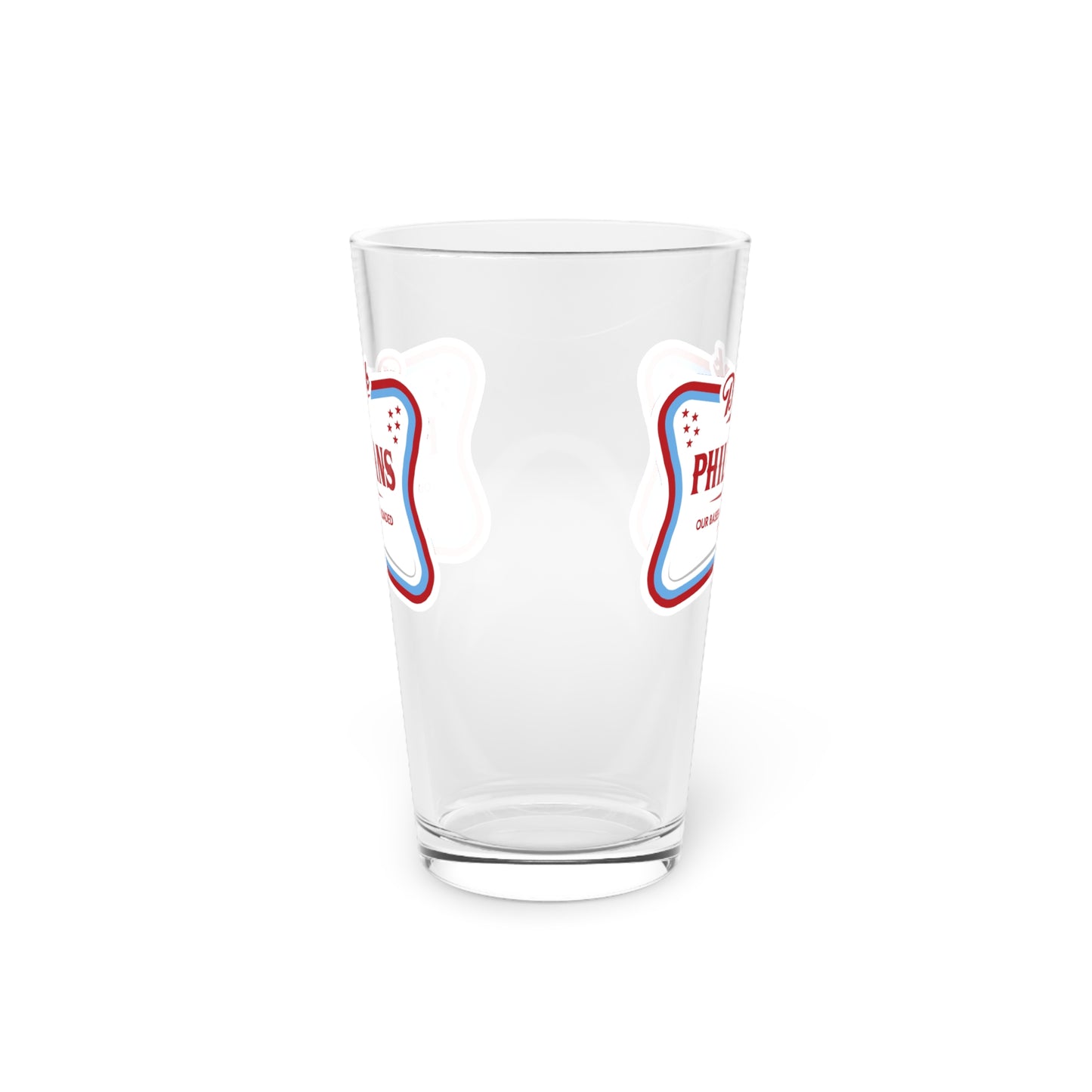 Pint Glass — "Drunk Phils Fans" Novelty 16oz Beer Glass