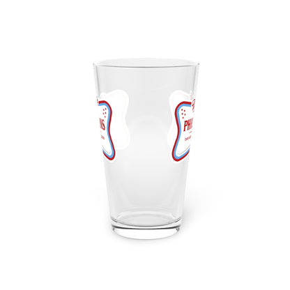 Pint Glass — "Drunk Phils Fans" Novelty 16oz Beer Glass