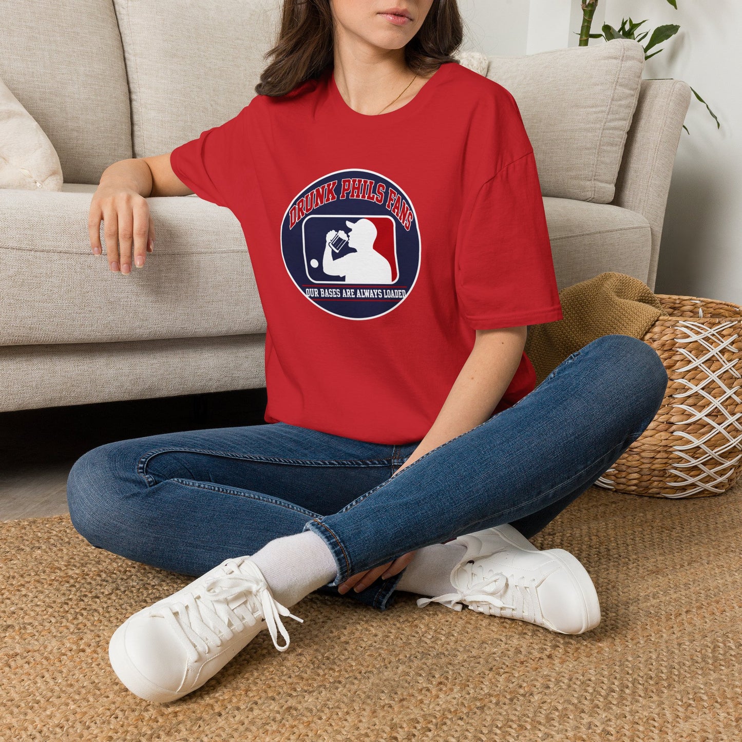 Drunk Phils Fans Baseball Tee — Funny Phillies Drinking Shirt
