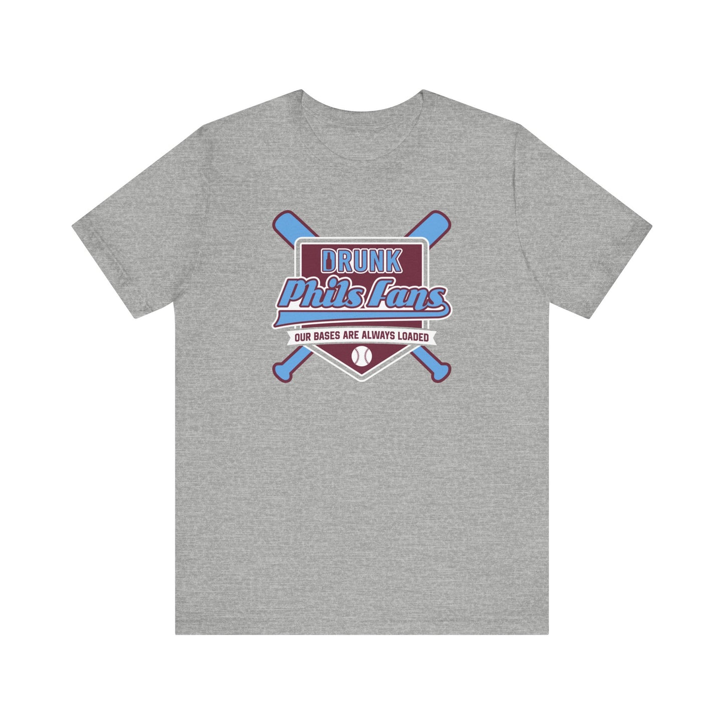 We Curse Because We Care Drunk Phils Fans Crossed Bat Tee