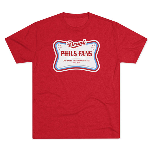 Drunk Phillies Fans Crew Tee, Unisex Sports Shirt, Baseball Game Apparel, Fun Fan Gear, Perfect for Gameday Parties
