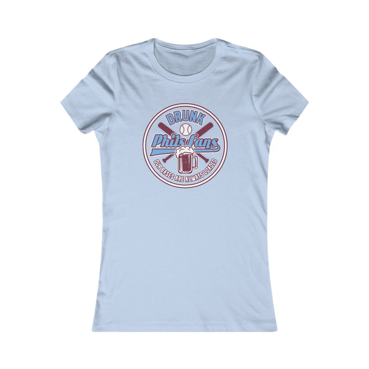 Women's Tee — 'Drink Up, Philtrums' Retro Beer Badge Tee (THESE RUN SMALL)