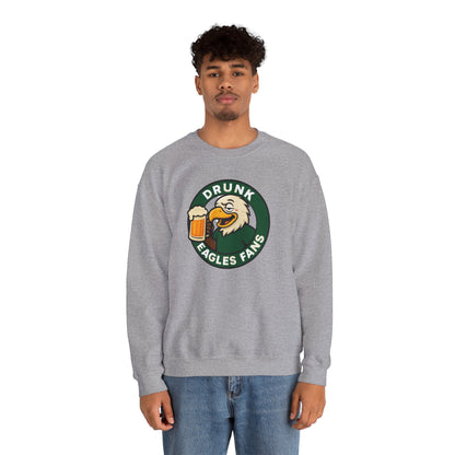 Eagles 'Drunk' Mascot Crewneck Sweatshirt — Funny Beer Fan Pullover
