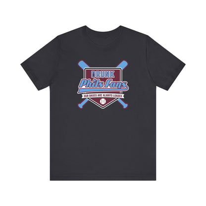 We Curse Because We Care Drunk Phils Fans Crossed Bat Tee