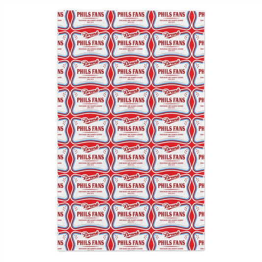 Drunk Phils Fans Rally Towel, Sports Towel, Game Day Essential, Cheer Towel, Philadelphia Phillies Gift