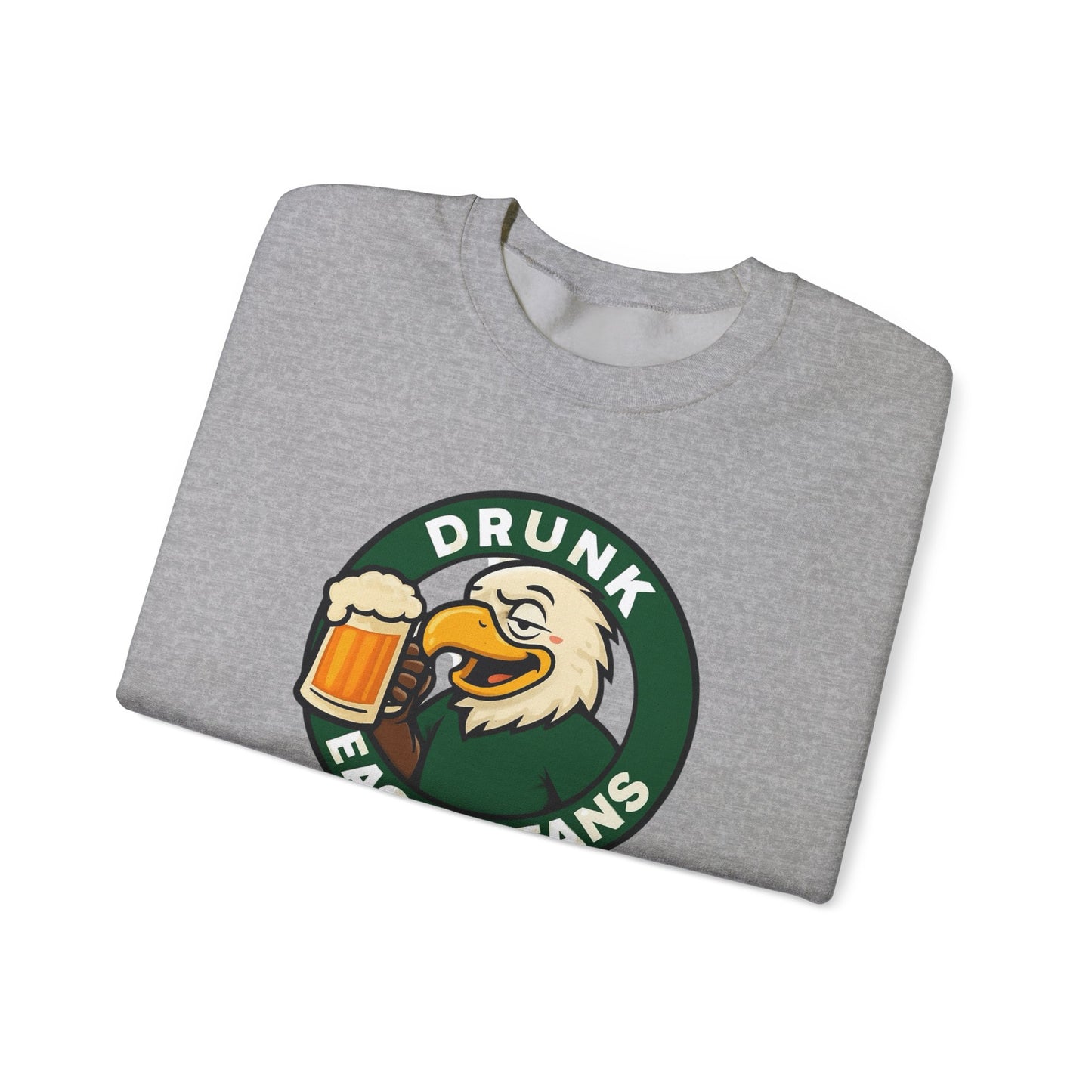 Eagles 'Drunk' Mascot Crewneck Sweatshirt — Funny Beer Fan Pullover