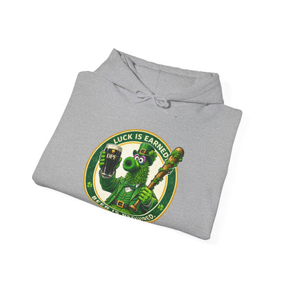 DPF St, Patrick's Day Hoodie — "Luck Is Earned, Beer Is Required"  St. Patrick's Day Graphic