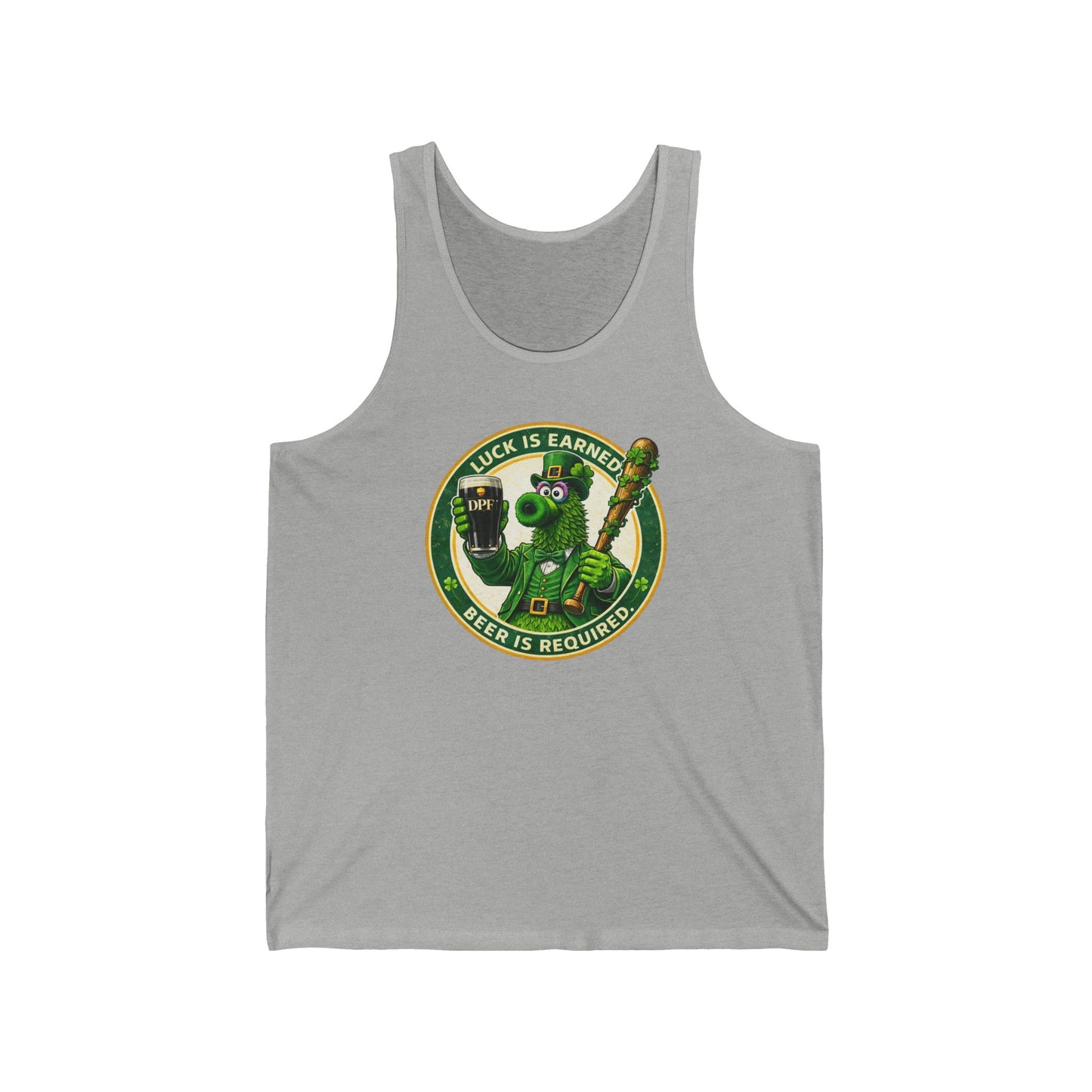 DPF St. Patrick's Day Tank — “Luck Is Learned, Beer Is Required” St. Patrick’s Day Music Tee