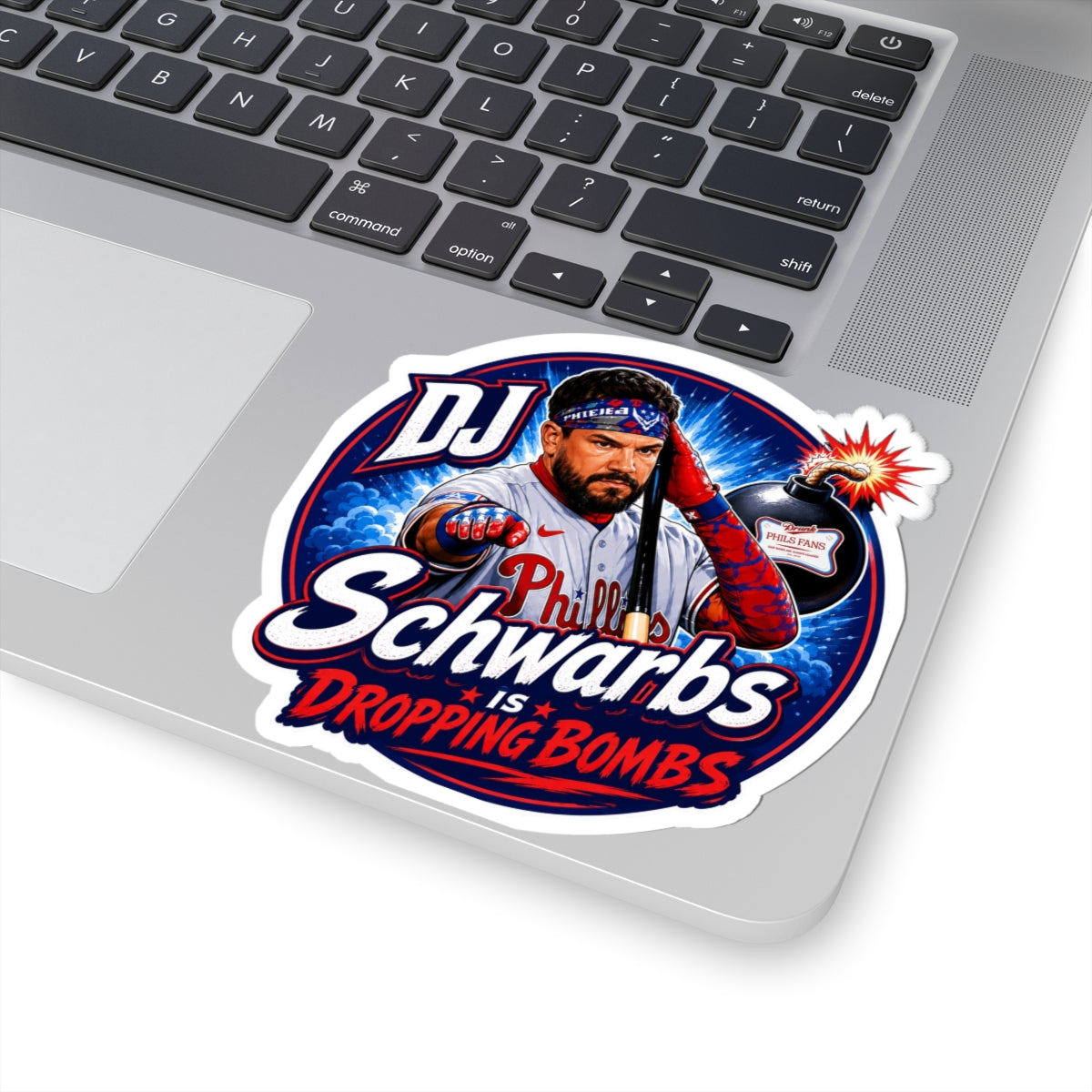 DPF “Schwarbs Is Dropping Bombs” DJ Schwarbs Phillies Baseball Decal