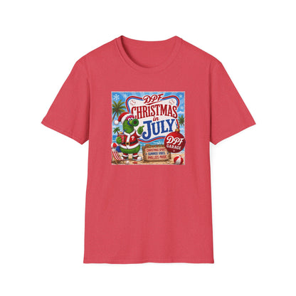 DPF Christmas in July T-Shirt — Retro Tropical Holiday Tee
