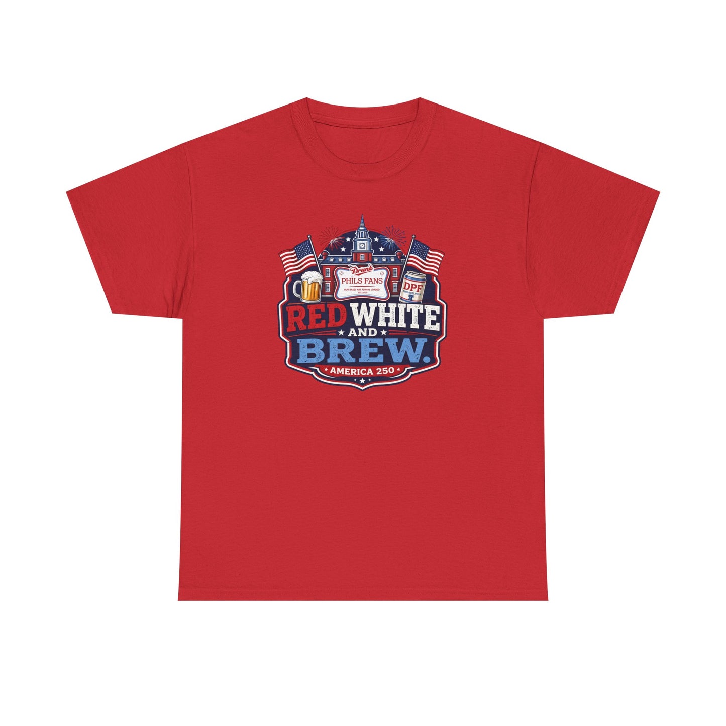 DPF Red White and Brew Tee - Patriotic 4th of July T-Shirt