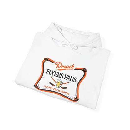 Drunk Flyers Fans  High Life Hoodie — Funny Hockey Fan Pullover with Beer Graphic