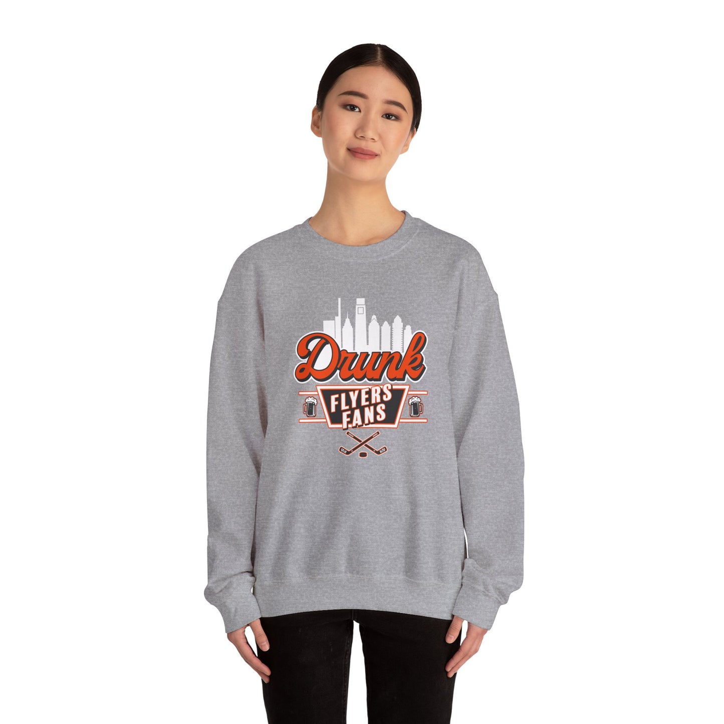 Drunk Flyers Fans Unisex Crewneck Sweatshirt | Sports Apparel, Casual Wear, Gift for Fans, Game Day Outfit, Comfortable Sweater