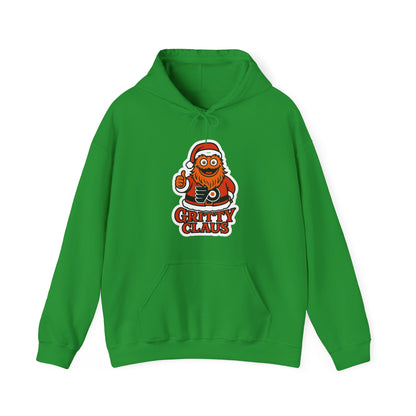 DFF Gritty Claus Hoodie — Funny Philadelphia Mascot Santa Holiday Sweatshirt