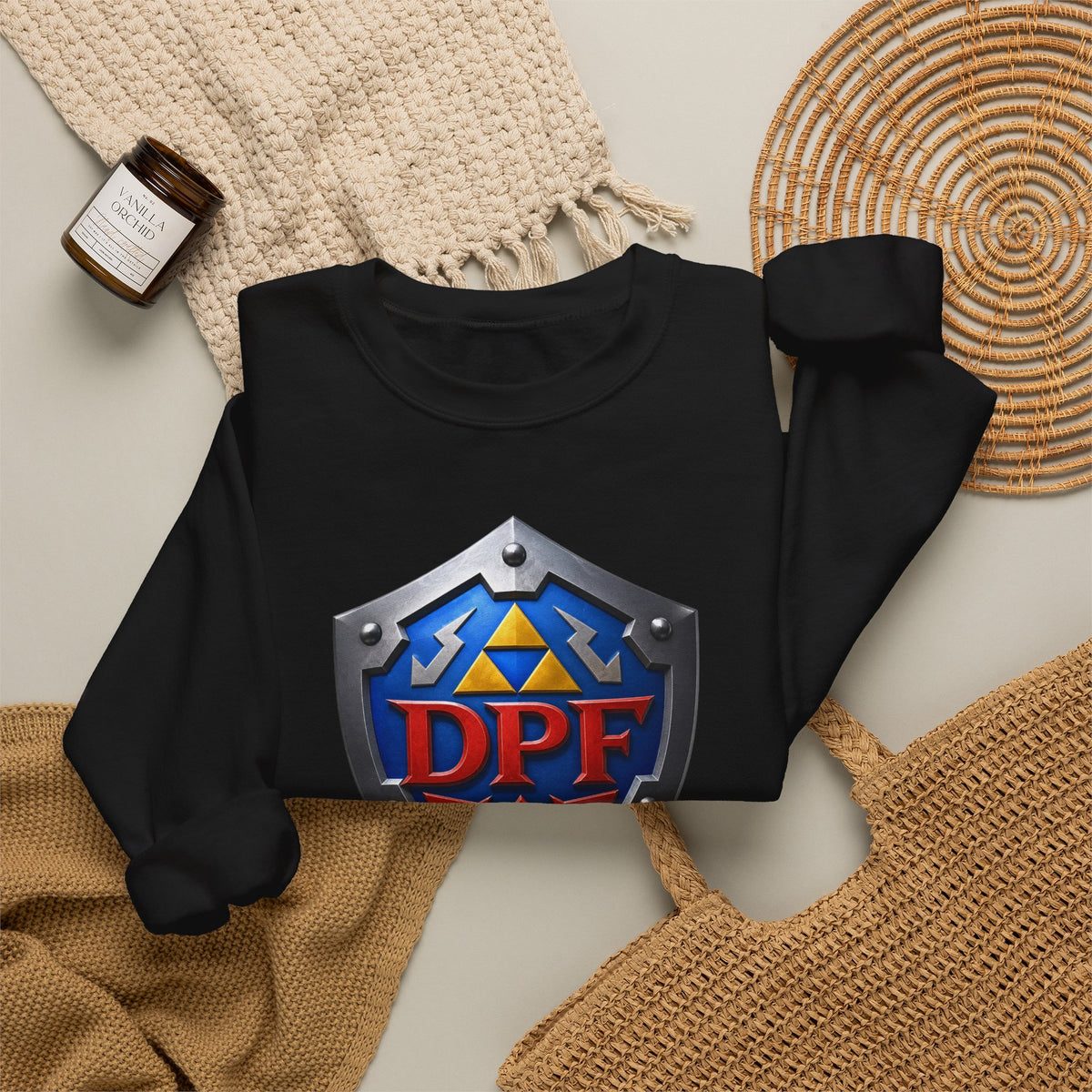Gaming Shield Crewneck Sweatshirt – DPF Emblem