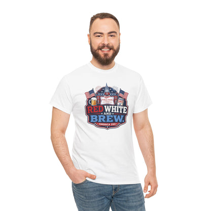 DPF Red White and Brew Tee - Patriotic 4th of July T-Shirt