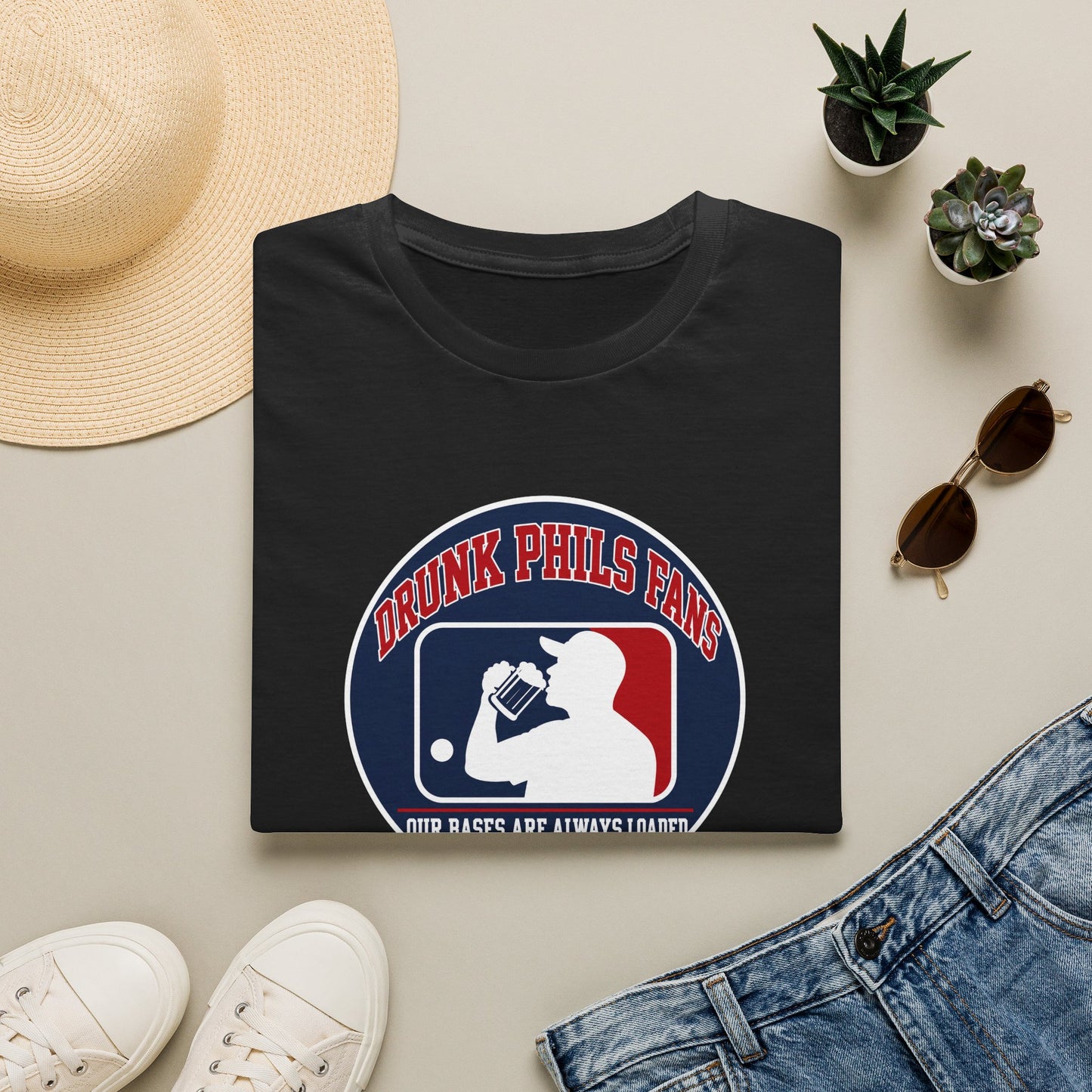 Drunk Phils Fans Baseball Tee — Funny Phillies Drinking Shirt