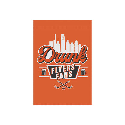 Orange Drunk Flyers Fans Garden Banner