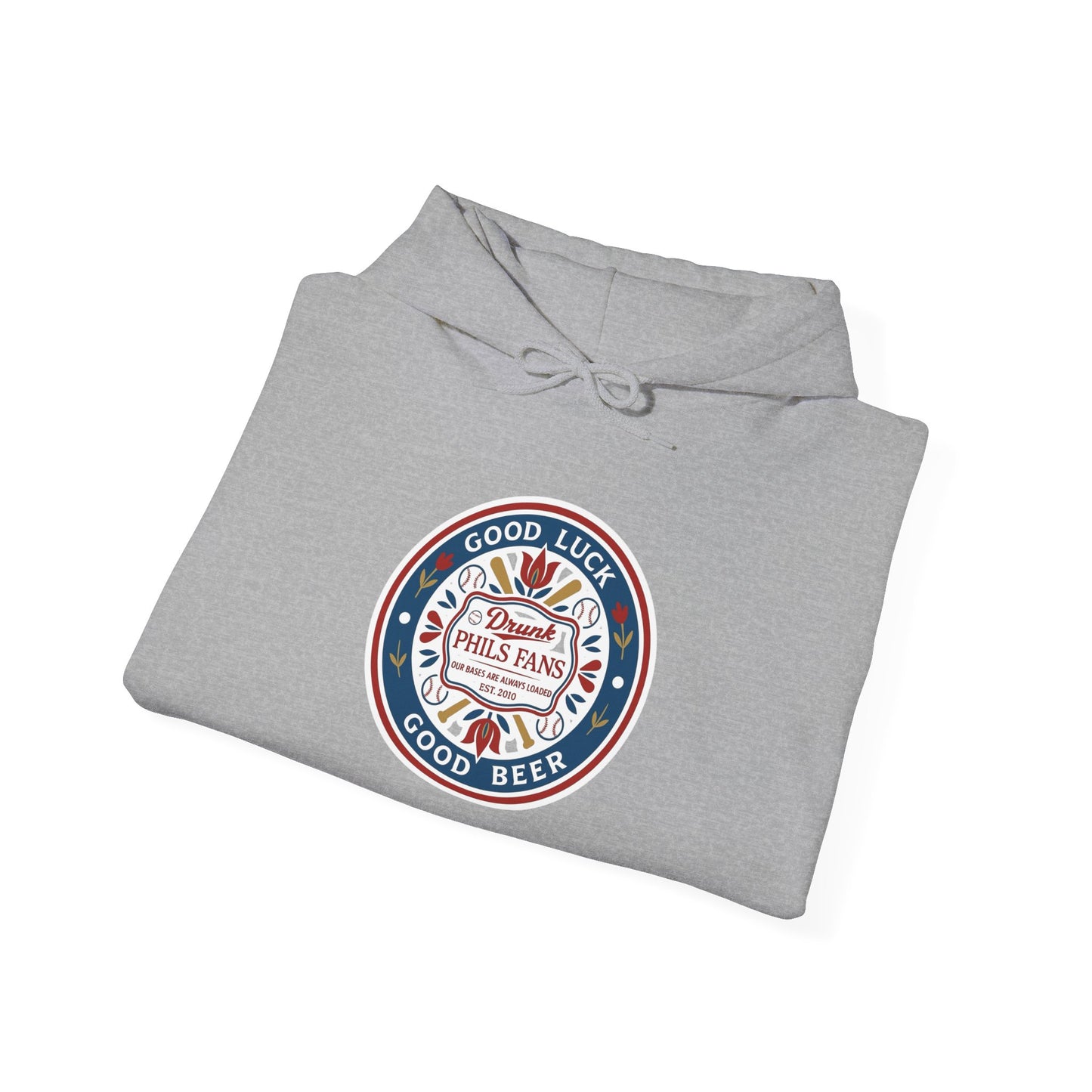 DPF Hex Hoodie — Good Luck & Good Beer Vintage Logo Hooded Sweatshirt