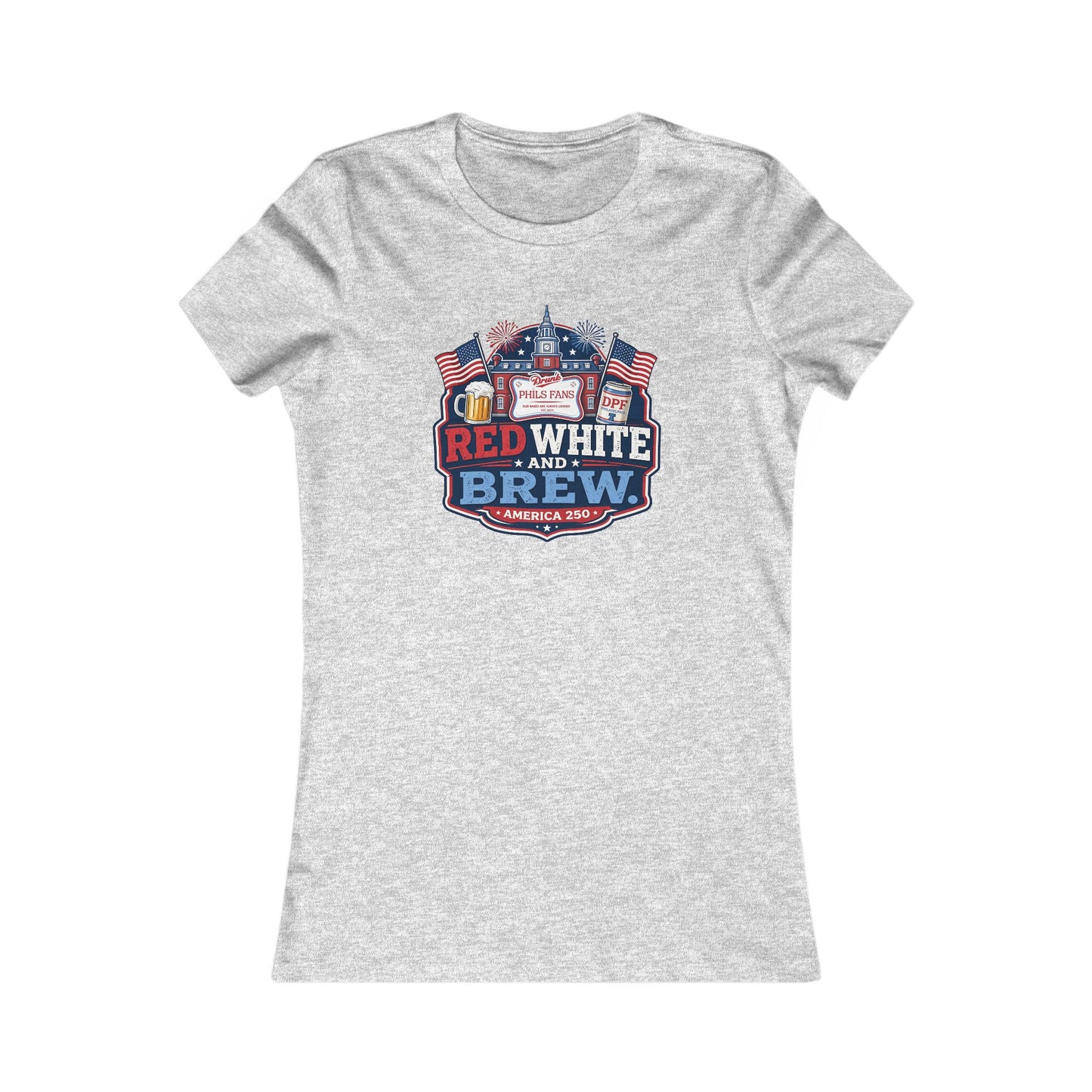 Patriotic "Red White and Brew" Women's Tee — 4th of July Beer Festival Shirt