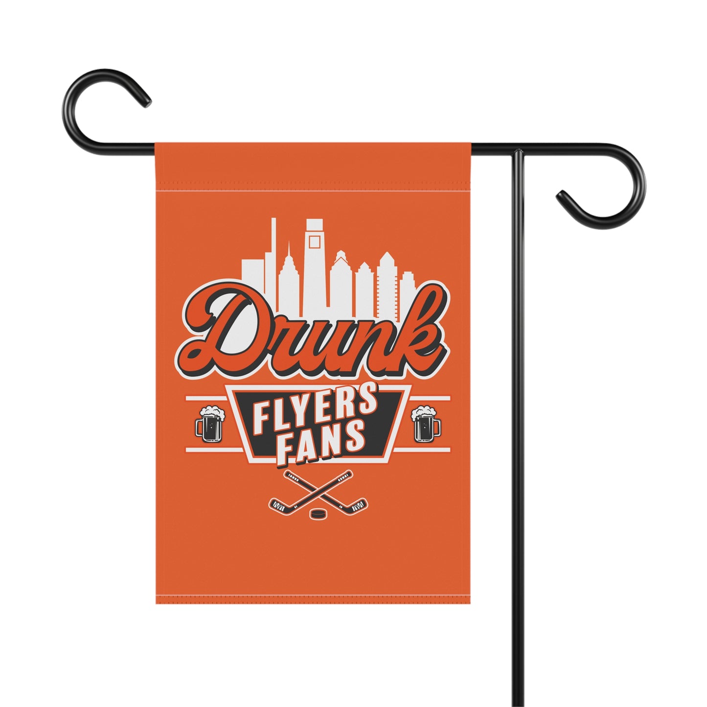 Orange Drunk Flyers Fans Garden Banner