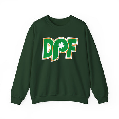 DPF Shamrock Crewneck Sweatshirt — St. Patrick’s Day Green Logo Pullover