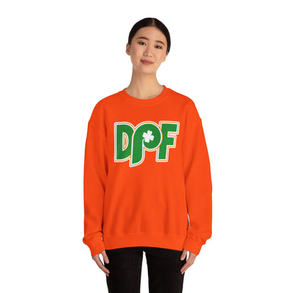 DPF Shamrock Crewneck Sweatshirt — St. Patrick’s Day Green Logo Pullover