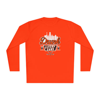 Drunk Flyers Fans Long Sleeve Tech Tee - Unisex Lightweight Sports Apparel