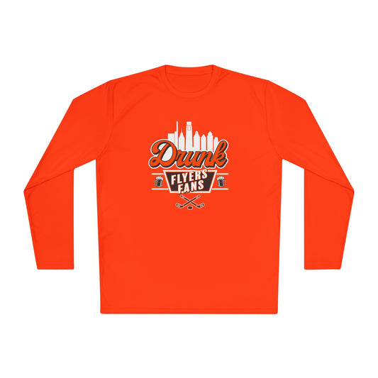 Drunk Flyers Fans Long Sleeve Tech Tee - Unisex Lightweight Sports Apparel