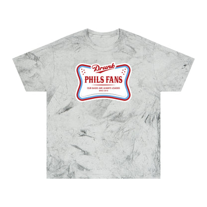 Drunk Phillies Fans Color Blast T-Shirt, Graphic Tee for Sports Lovers, Fun Gift for Baseball Enthusiasts, Casual Wear, Team Spirit Apparel