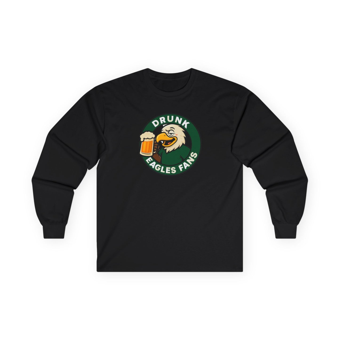 Drunk Eagles Fans Long Sleeve Tee — Funny Football Drinking Shirt