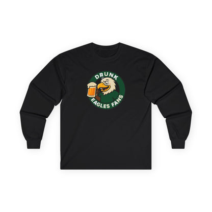 Drunk Eagles Fans Long Sleeve Tee — Funny Football Drinking Shirt