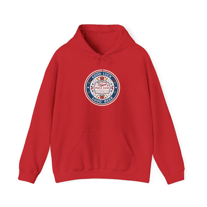 DPF Hex Hoodie — Good Luck & Good Beer Vintage Logo Hooded Sweatshirt