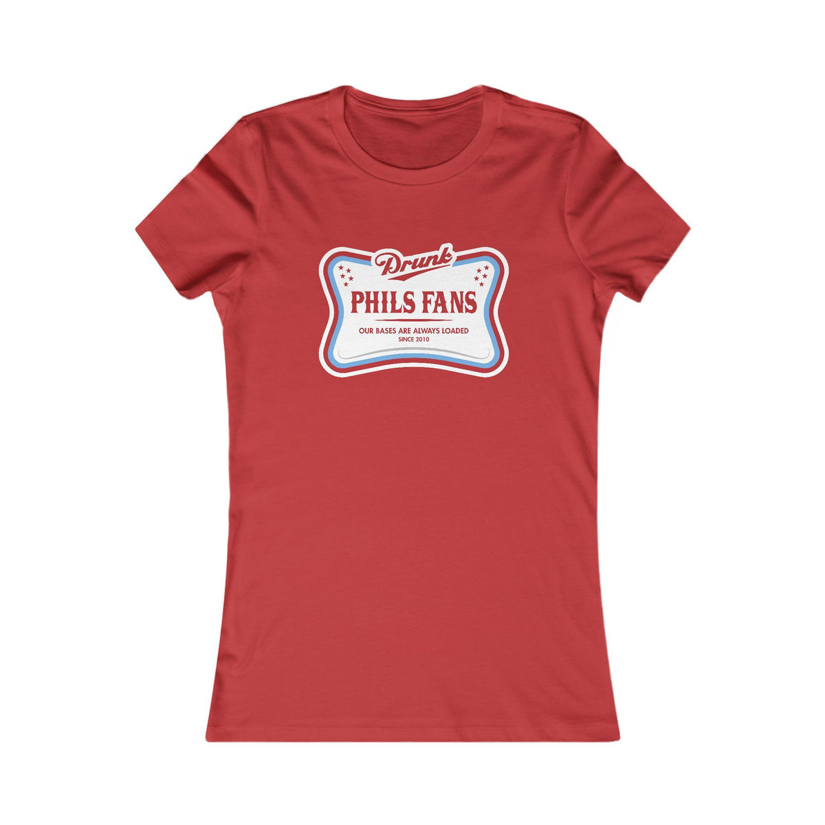 Women's Favorite Tee - 'Drunk Phils Fans' Graphic Baseball Tee (THESE RUN SMALL)