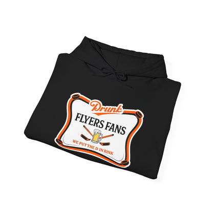 Drunk Flyers Fans  High Life Hoodie — Funny Hockey Fan Pullover with Beer Graphic
