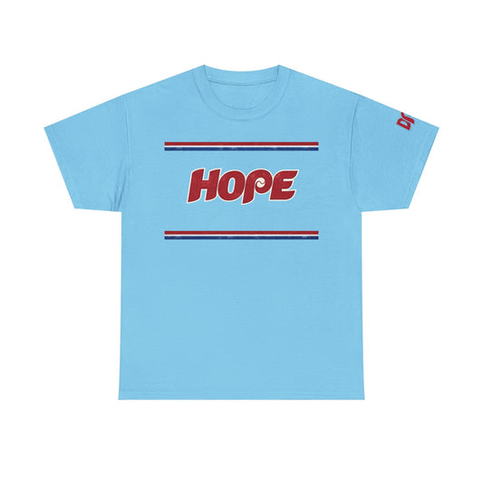 DPF Hope Retro Stripe Tee — Vintage-Inspired 'Hope' Graphic T-Shirt