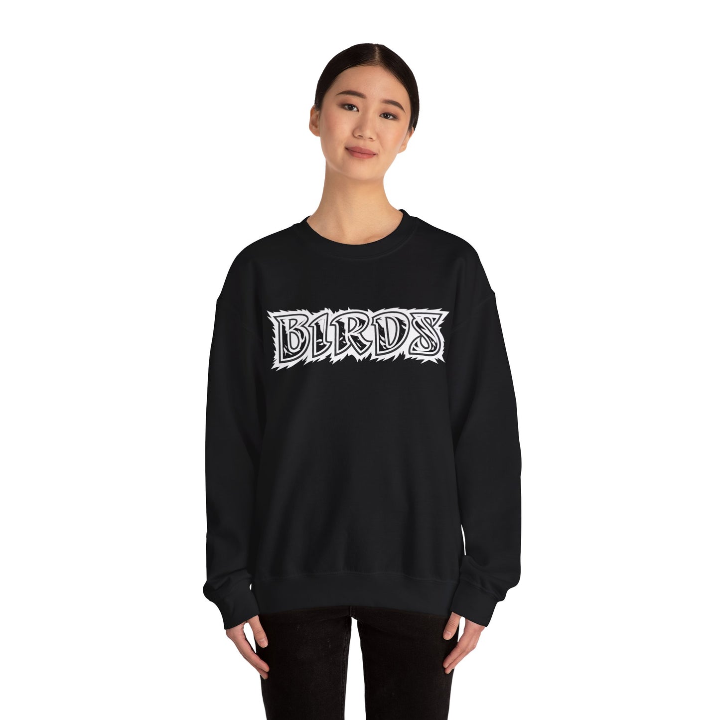 DEF Crewneck Sweatshirt - 'BIRDS' Graphic Streetwear Pullover