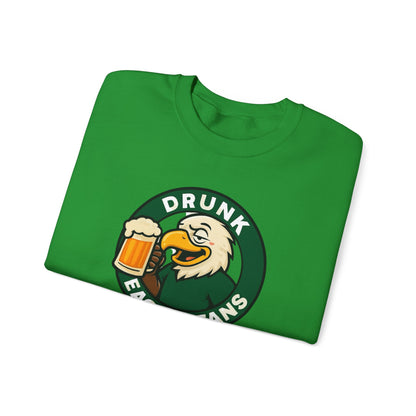 Eagles 'Drunk' Mascot Crewneck Sweatshirt — Funny Beer Fan Pullover