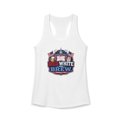 DPF Red, White, and Brew - Women's Ideal Racerback Tank