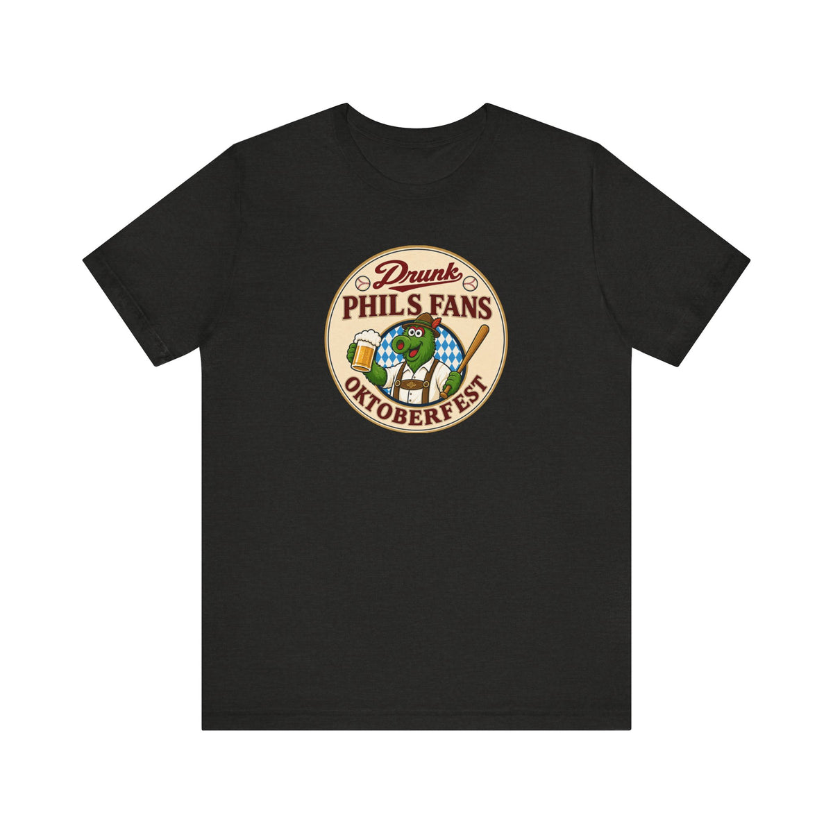 Drunk-natic Oktoberfest Drunk Phil's Fans Tee, Fun Graphic T-Shirt for Beer Lovers and Oktoberfest Goers