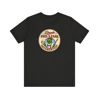 Drunk-natic Oktoberfest Drunk Phil's Fans Tee, Fun Graphic T-Shirt for Beer Lovers and Oktoberfest Goers