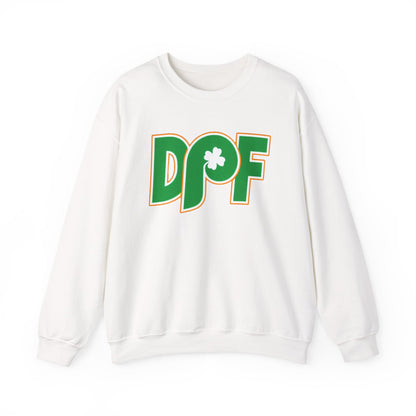 DPF Shamrock Crewneck Sweatshirt — St. Patrick’s Day Green Logo Pullover