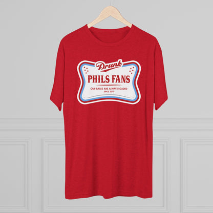 Drunk Phillies Fans Crew Tee, Unisex Sports Shirt, Baseball Game Apparel, Fun Fan Gear, Perfect for Gameday Parties