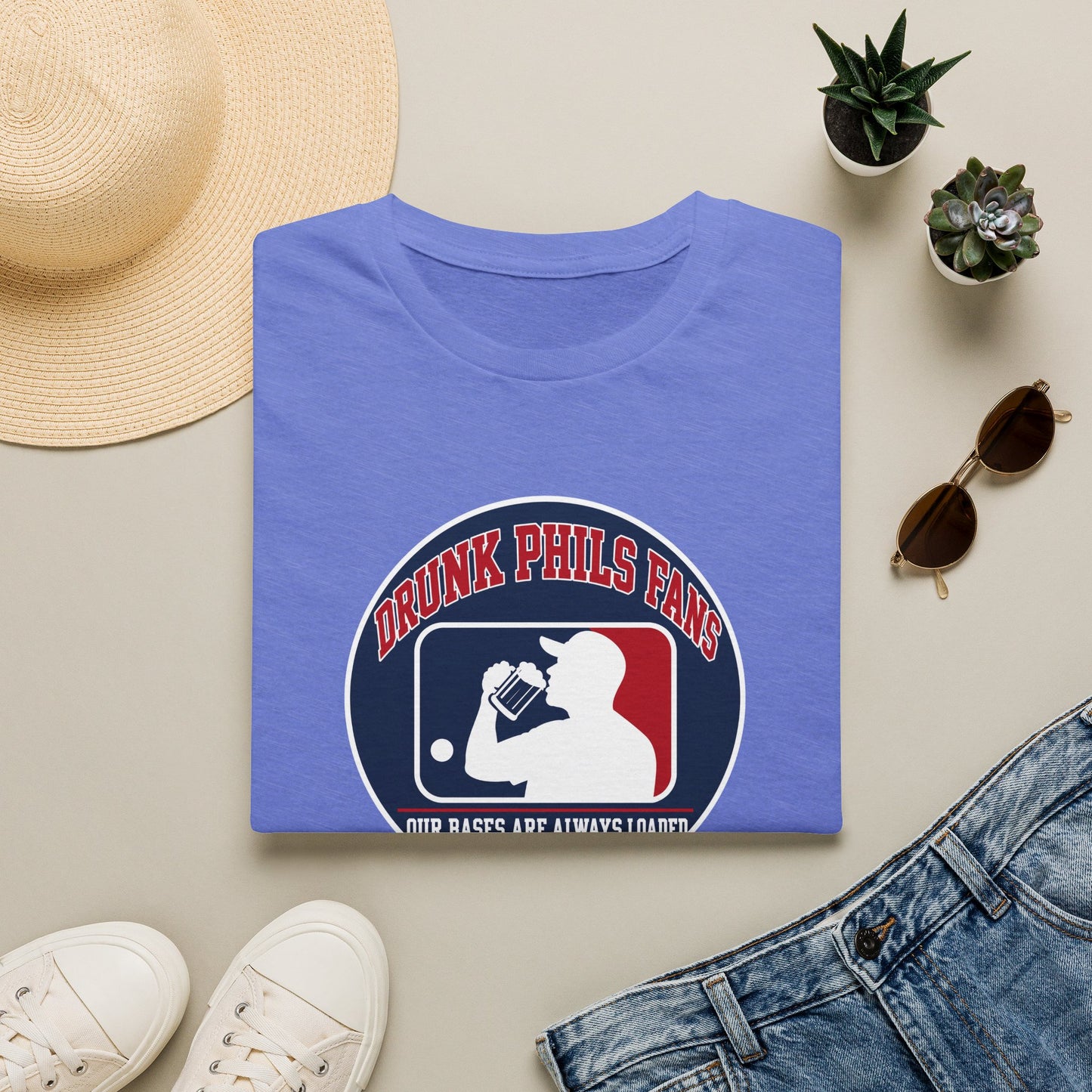 Drunk Phils Fans Baseball Tee — Funny Phillies Drinking Shirt