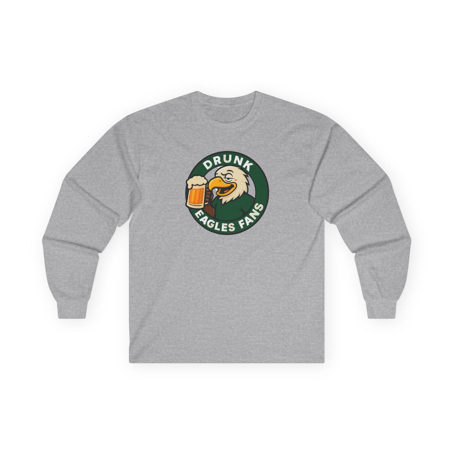 Drunk Eagles Fans Long Sleeve Tee — Funny Football Drinking Shirt