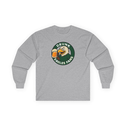 Drunk Eagles Fans Long Sleeve Tee — Funny Football Drinking Shirt