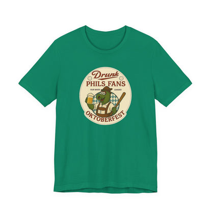 Drunk-natic Oktoberfest Drunk Phil's Fans Tee, Fun Graphic T-Shirt for Beer Lovers and Oktoberfest Goers
